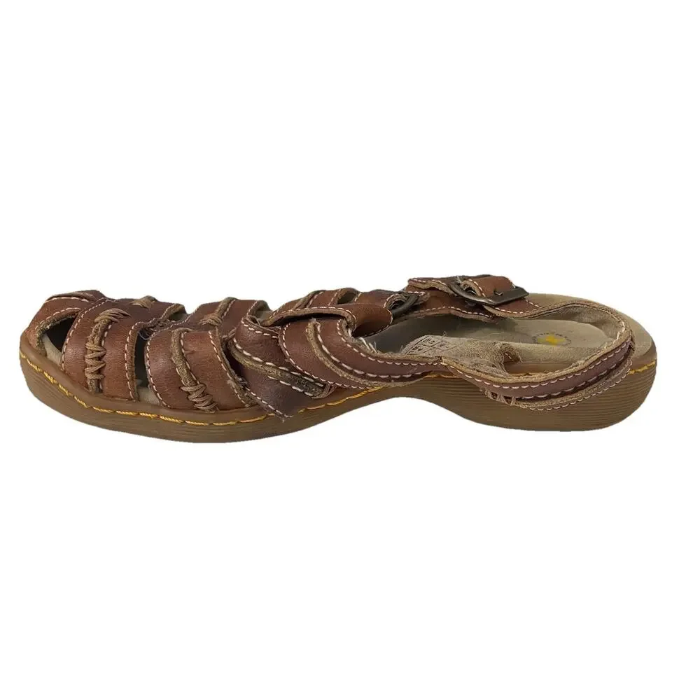 Dr. Martens Fisherman Sandals Men's Size 8 Brown Leather Vintage Y2K Buckle